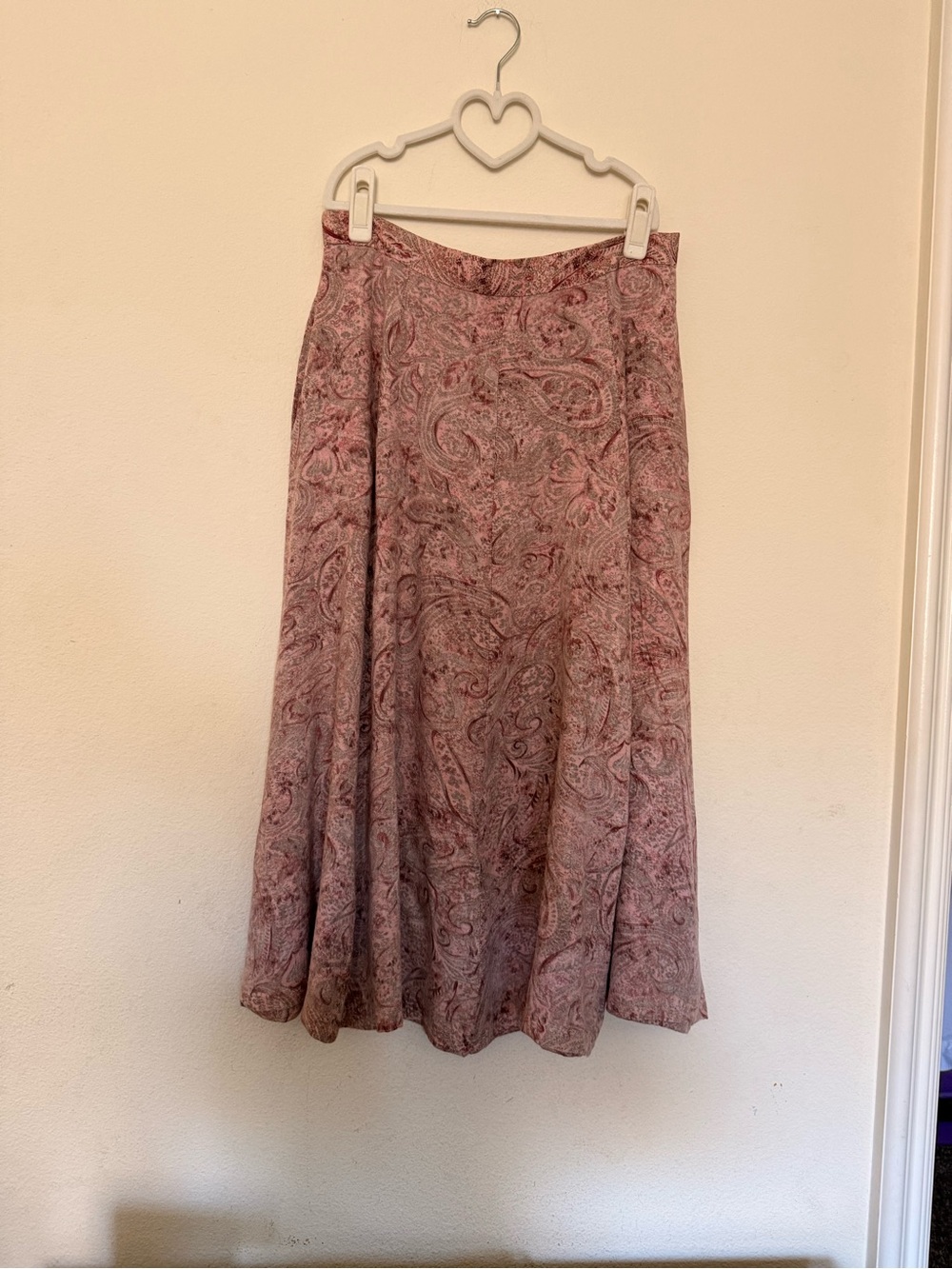 Koret Pink Paisley Maxi Skirt with pockets